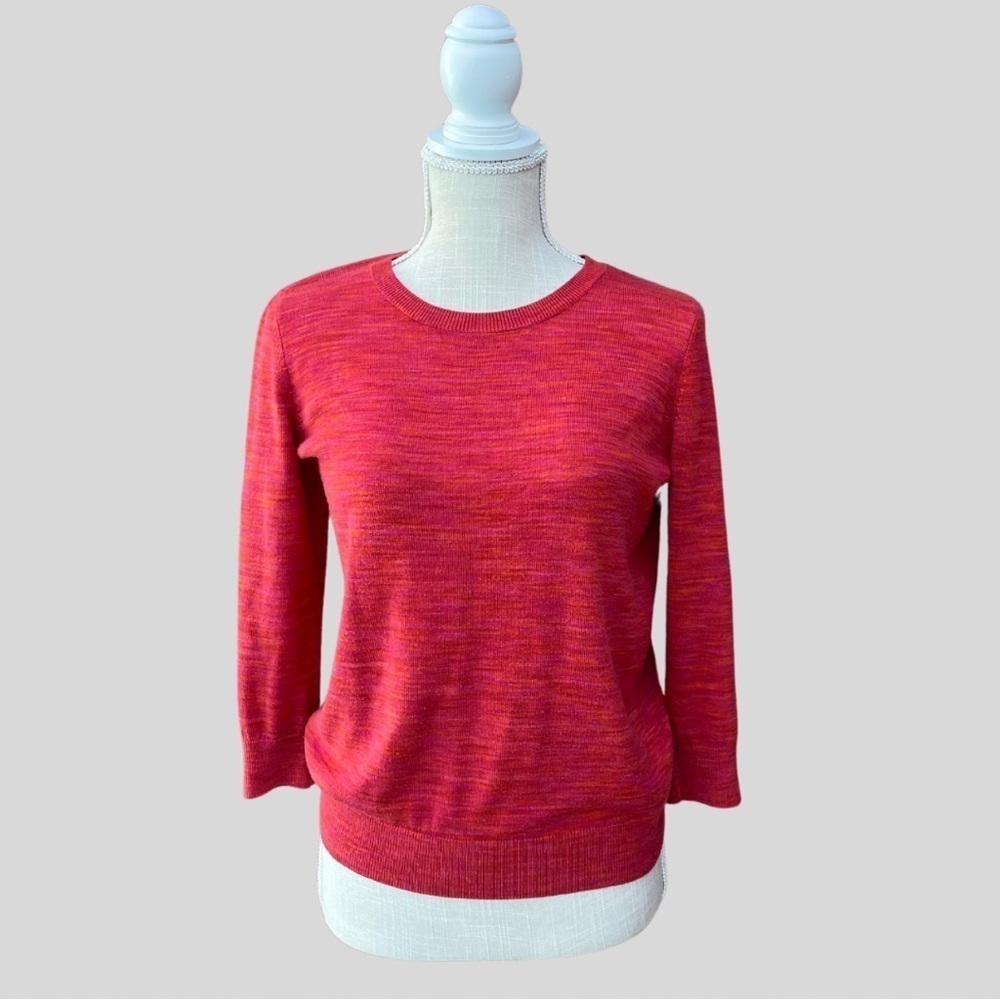 Orange Marled Sweater from LOFT